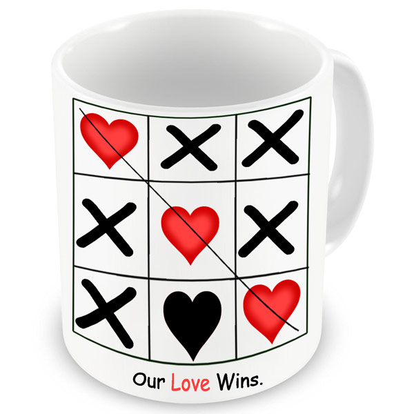 Love Wings Game Pattern Printed Ceramic Coffee Mug