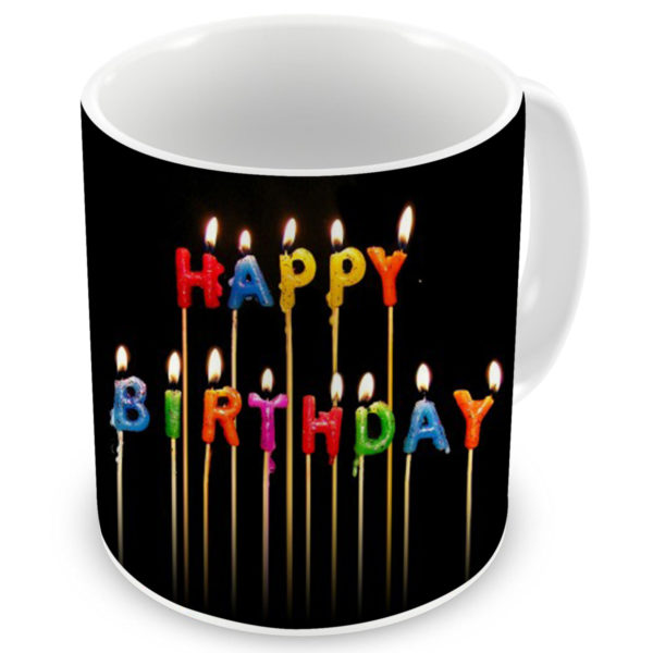 Happy Birthday Light Printed Ceramic Mug