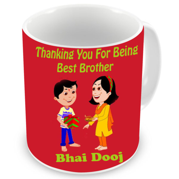 Thank you for Being Best Brother Printed Ceramic Mug