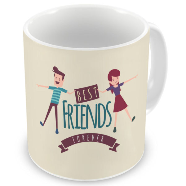 Best Friends Forever Text Print Ceramic Coffee Mug