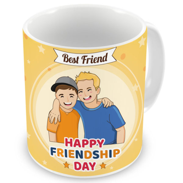 Best Friends Quote with Friends Printed Ceramic Mug