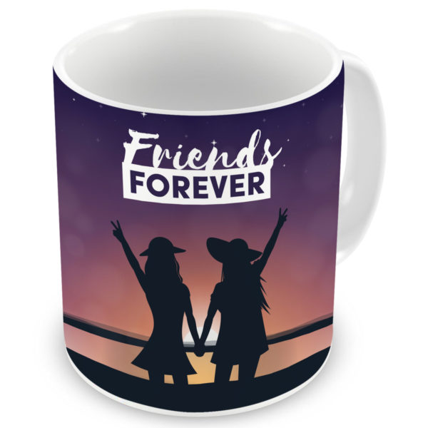 Best Girls Friends are Enjoying Friendship Day Printed Ceramic Mug