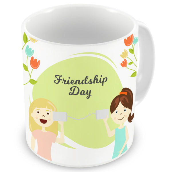 Girls are Enjoying Friendship Day Printed Ceramic Mug