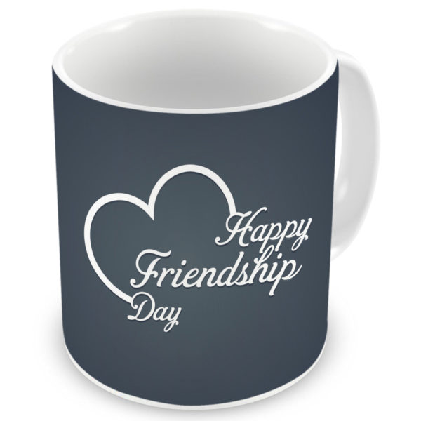 Happy Friendship Day Heart Printed Ceramic Mug