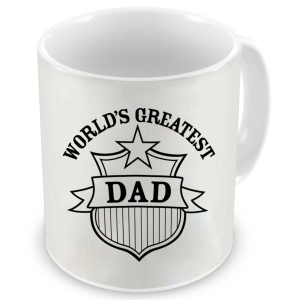 World's Greatest Dad Text Printed Ceramic Coffee Mug