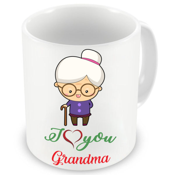 I Love You Grandma Quote Printed Ceramic Coffee Mug