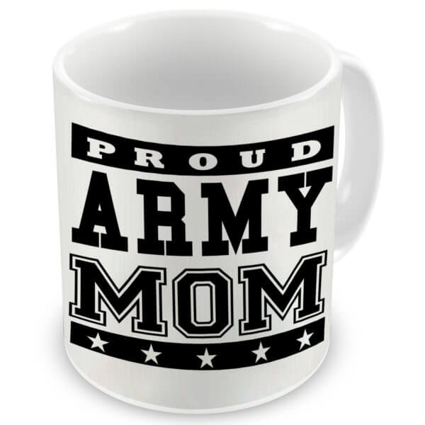 Army Mom Text Printed Ceramic Coffee Mug