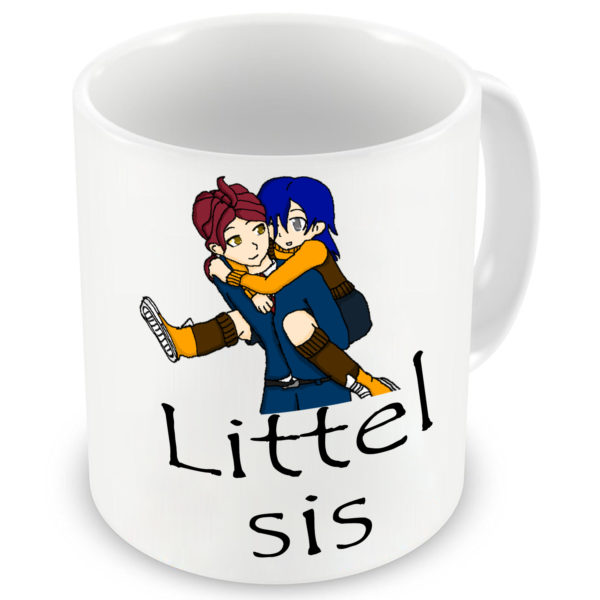 Little Sis Quote Printed Ceramic Mug