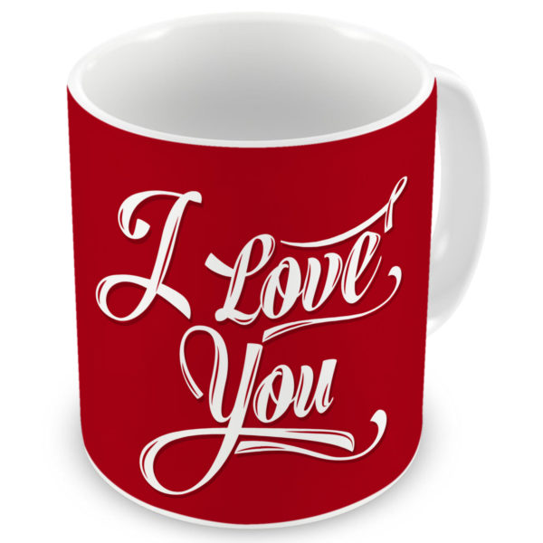 Fashion Text I Love You Printed Ceramic Coffee Mug