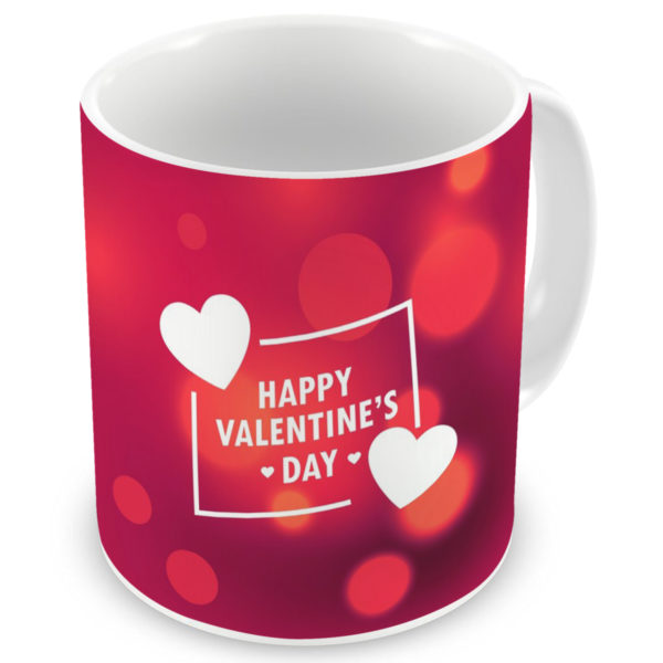 Happy Valentine's Quote Printed Ceramic Coffee Mug
