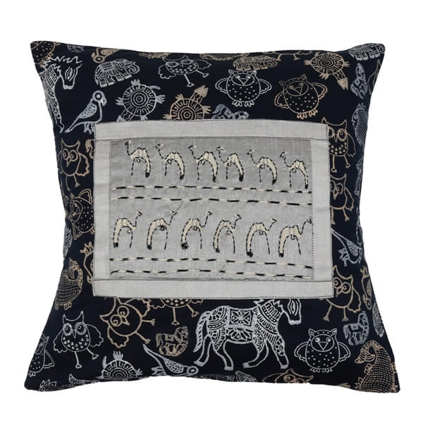 Indha Craft 16 Inch Cotton Hand Block Printed Cushion Cover pack of 2