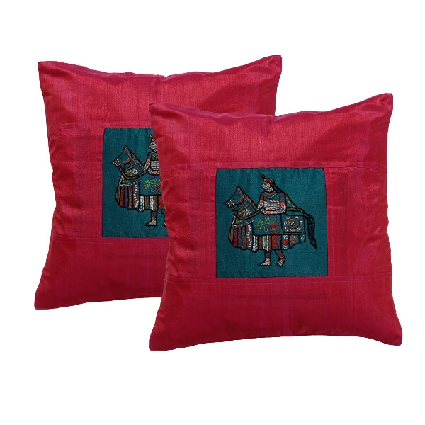 Indha Craft 16 Inch Ethnic Decorative Cushion Cover (Pack of 2)