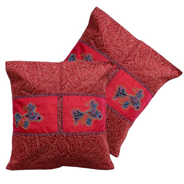 Indha Craft 16 Inch Cotton Hand Block Print Ethnic Cushion Cover Pack of 2