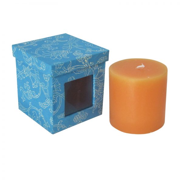 Decorative Scented Wax Pillar Candle
