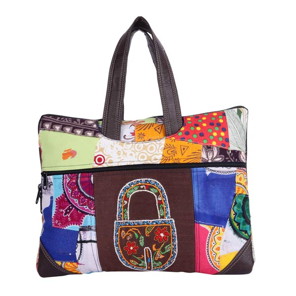 Indha Craft Lock Hand Embroidery Work Multicolour Patchwork 14