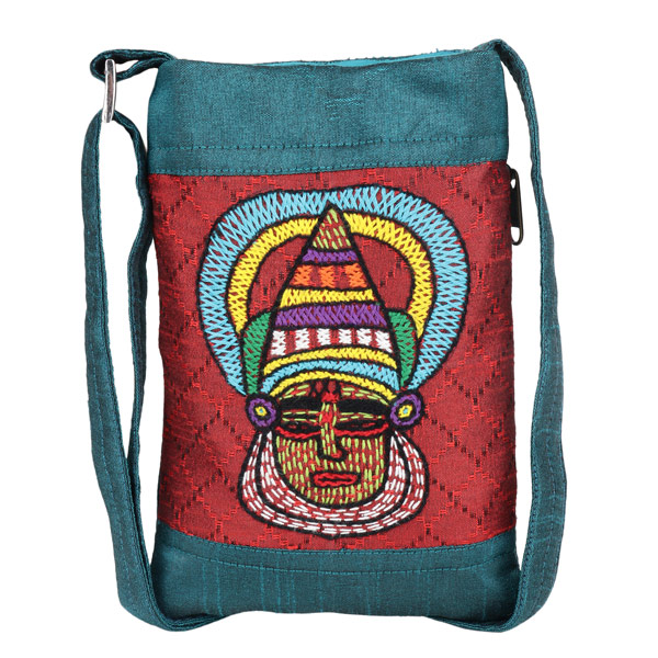 Indha Craft Ethnic Hand Embroidered Mobile Pouch Ideal for Girls/Women