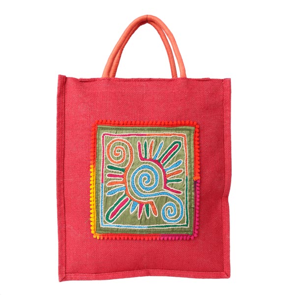 Indha Craft Handmade Jute Lunch Bag for Men/Women