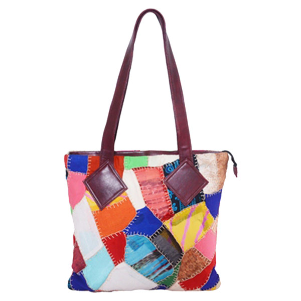 Indha Craft Multicolor Cotton Patchwork Shoulder Bag/Handbag Ideal For Girls/Women