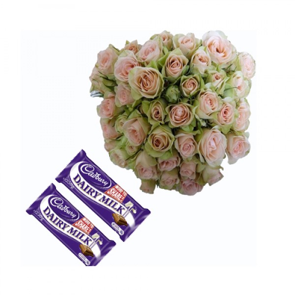 Roses with dairy milk