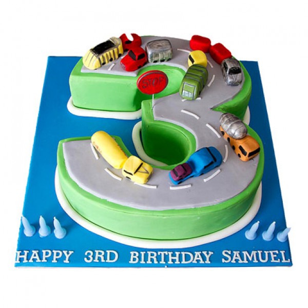 Cars Birthday Cake 2.5kg