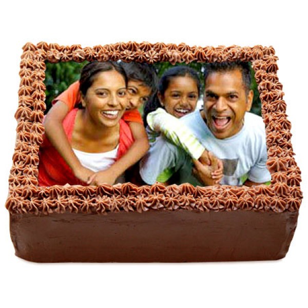 Delicious Chocolate Photo Cake 1kg Delicious Chocolate Photo Cake 1kg