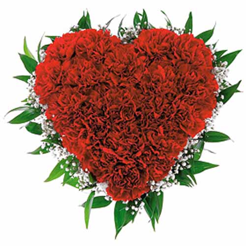 Heart Shape Carnation Basket