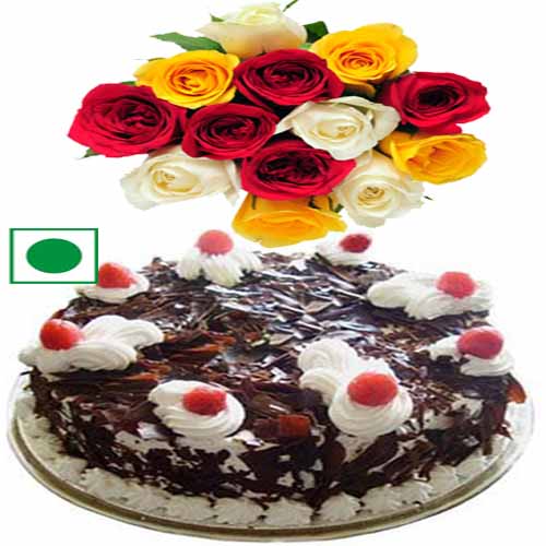 Mix Roses with Cake