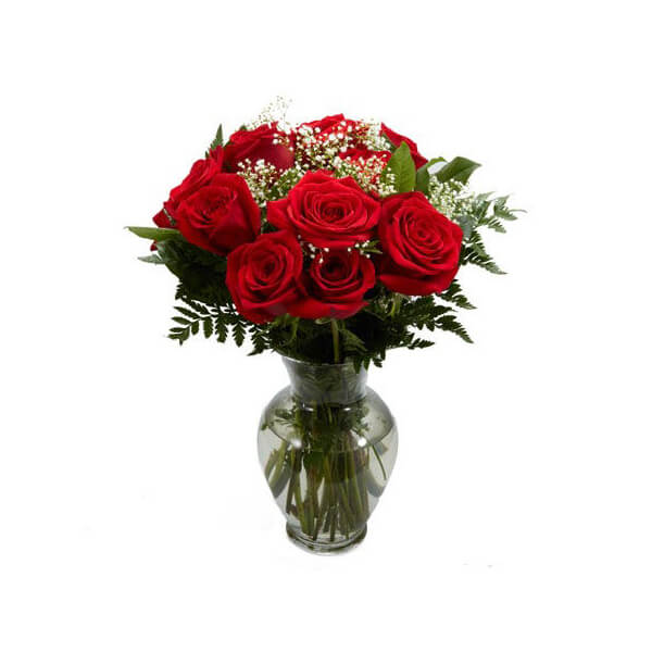 Valentine Roses in vase