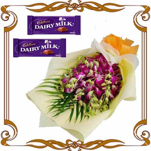 Orchid with Cadbury Orchid with Cadbury
