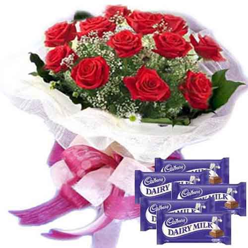 12 Red Roses Bunch 12 Red Roses Bunch