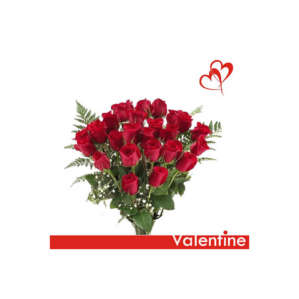24 Red Roses- Valentine Eve