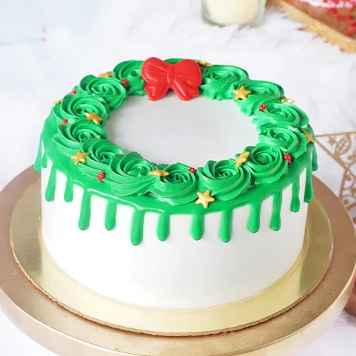 500 gm Christmas Wreath Cake