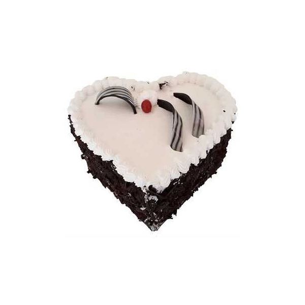 500gm heart shape blackforest cake