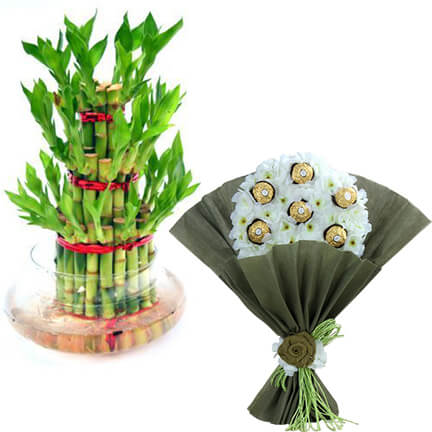 bouquet and bamboo