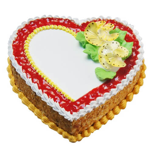 2 kg heart shape butterscotch cake