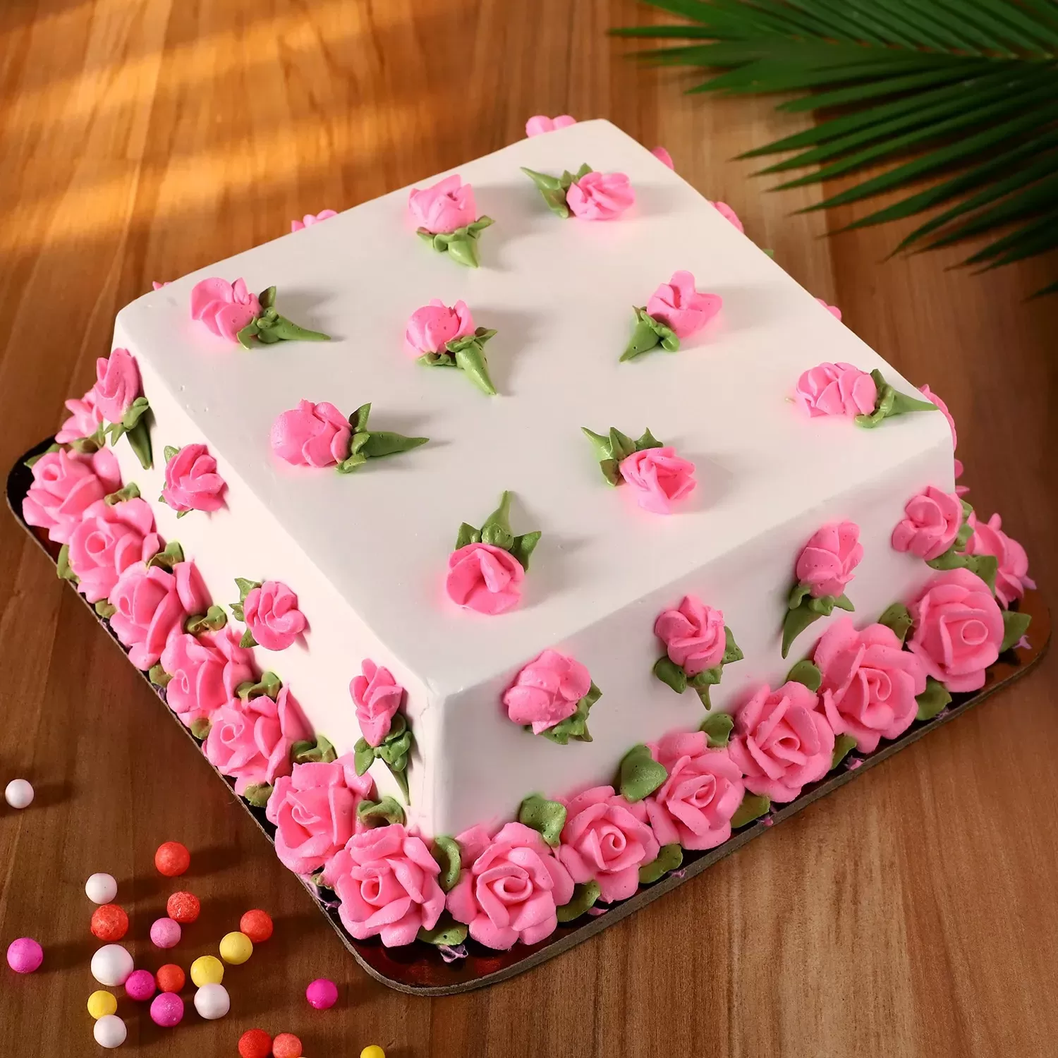 Designer Rosy Chocolate Cake- 1 Kg