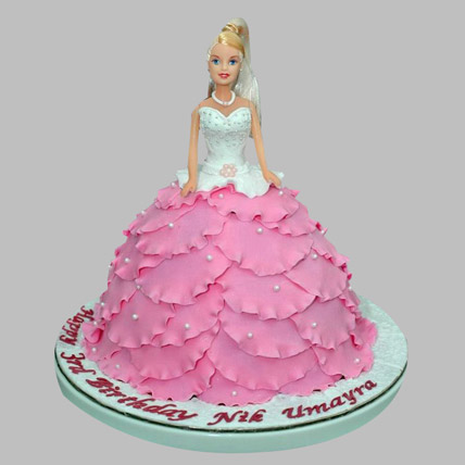 White N Pink Barbie Cake 2kg