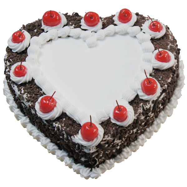 2 kg Heart Shape Blackforest Cake