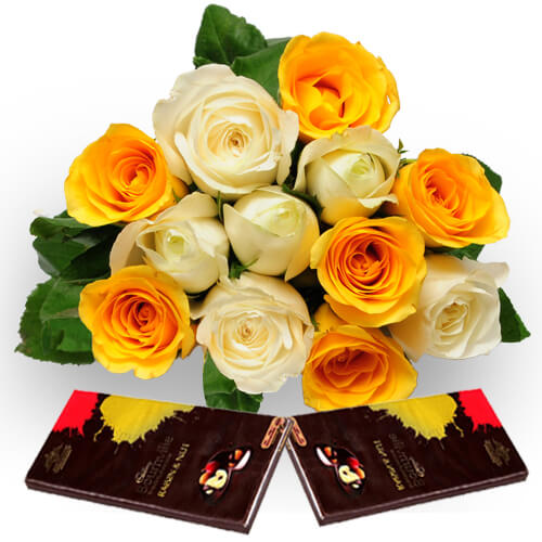 Roses with Dark Chocolate-VL