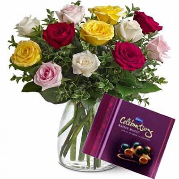 Mix Roses with Cadbury celebration