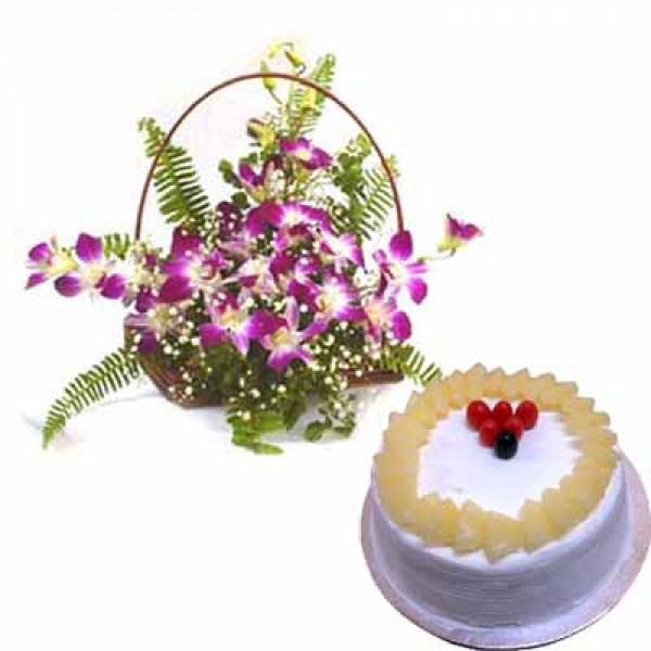 Orchid with Cake