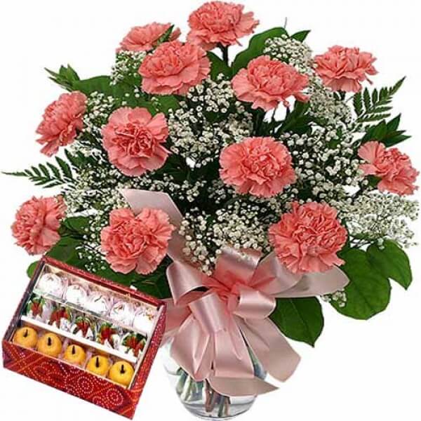 Carnation with Sweets Carnation with Sweets