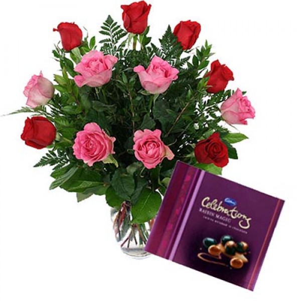 Pink and Red Roses Pink and Red Roses